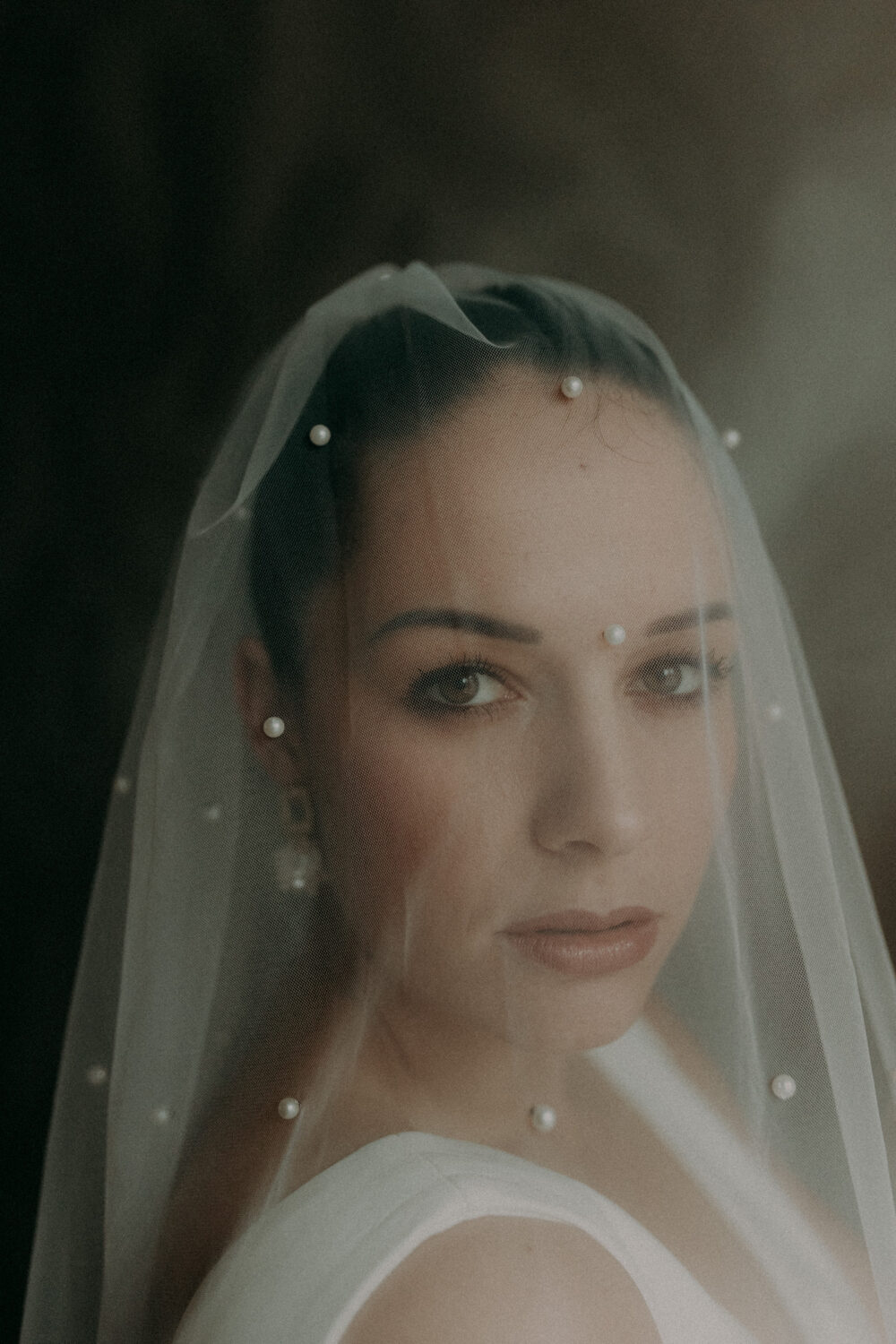 Bride at her Getting Ready of her Elopement in Italy.