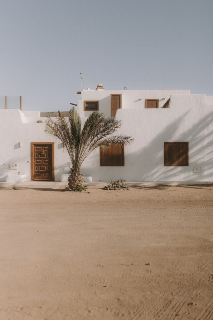 Minimalist white villa in Spain, perfect for wedding photography